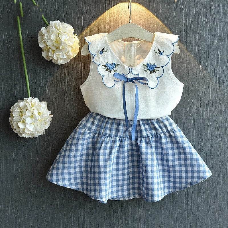 Kids Baby Girls Clothing Sets Summer T-Shirts skirt Clothes - Mubimart