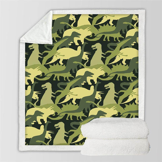 Kids Children Dinosaur Fluffy Soft Cotton Blanket Jurassic Cartoon Boys Girl Throw Blankets For Beds Home Textile Bedding Outlet - Mubimart