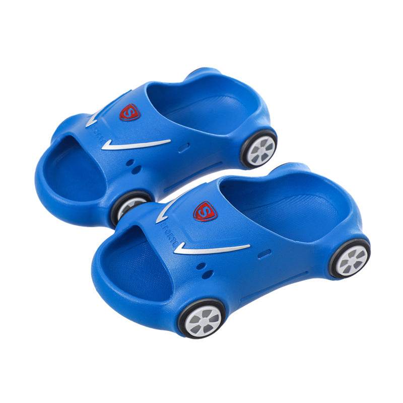 Kids Glowing Slippers Cartoon Car Sandals Children Sandals Anti Slip Boys Girls Luminous Slippers Summer Beach Shoes - Mubimart