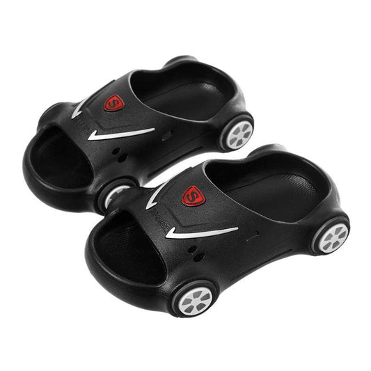 Kids Glowing Slippers Cartoon Car Sandals Children Sandals Anti Slip Boys Girls Luminous Slippers Summer Beach Shoes - Mubimart