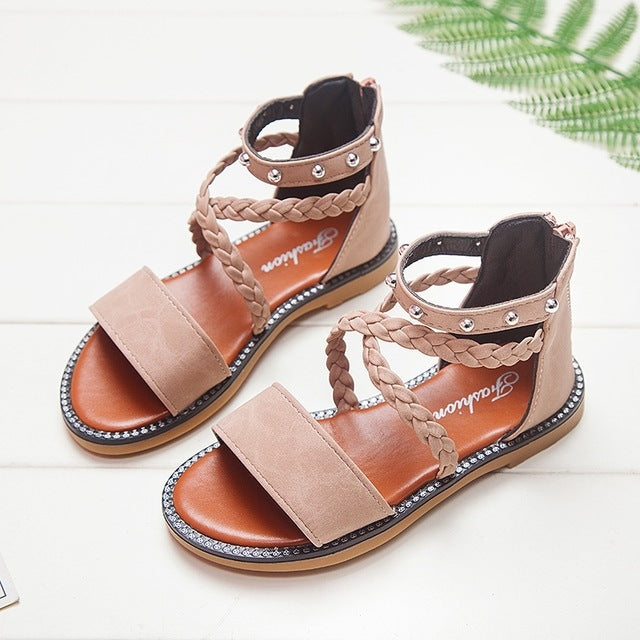 Kids Shoes Leather Sandals for Baby Girls Toddlers girl - Mubimart -  