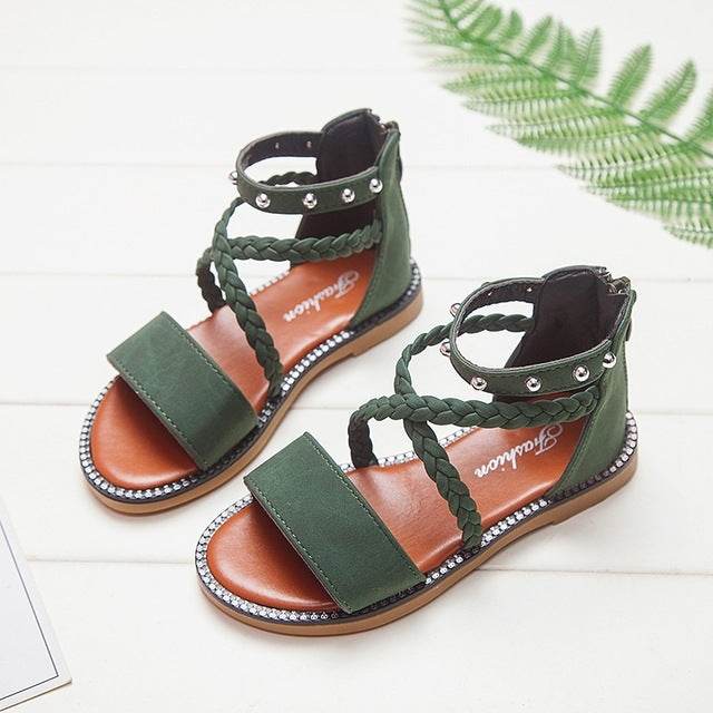Kids Shoes Leather Sandals for Baby Girls Toddlers girl - Mubimart