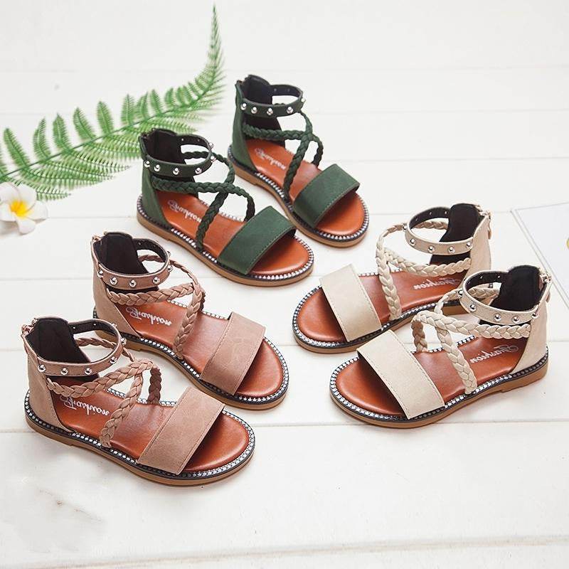 Kids Shoes Leather Sandals for Baby Girls Toddlers girl - Mubimart