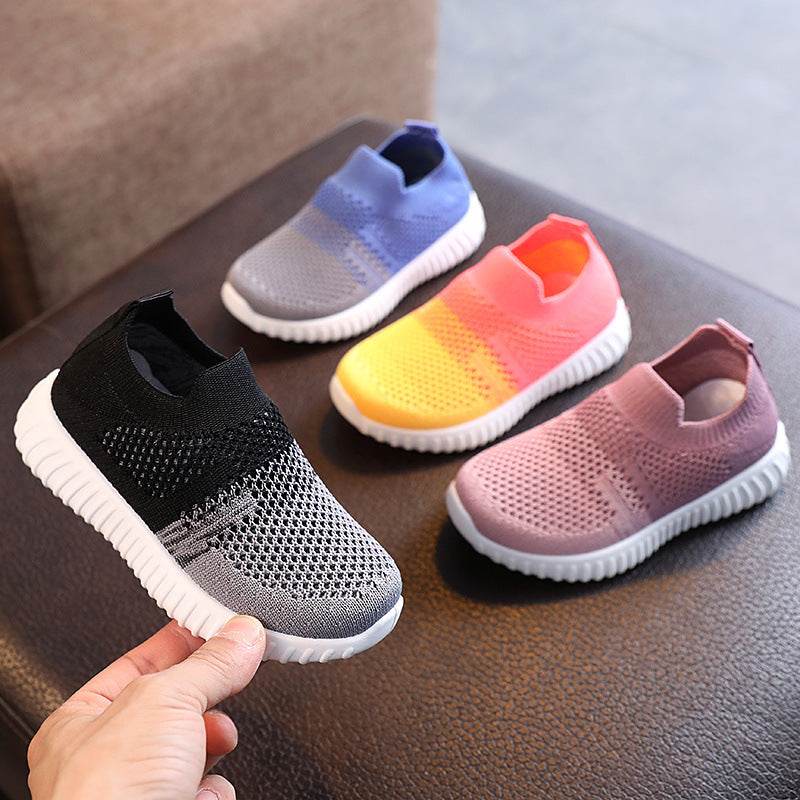 Kids Shoes Multicolor Knitted Toddler Baby Sneakers Casual - Mubimart