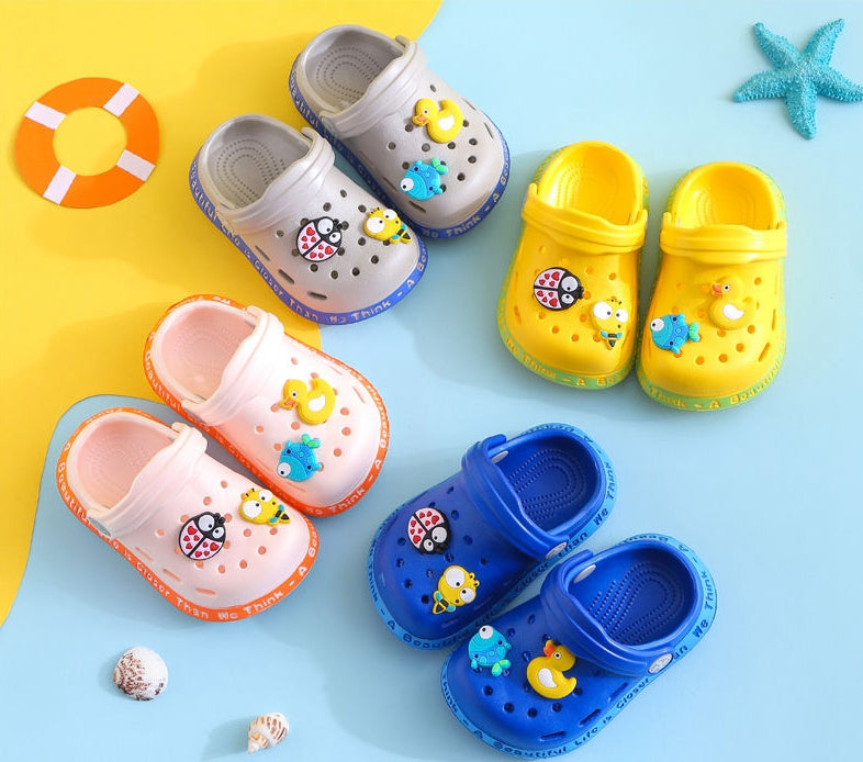 Kids Slippers for Boys Girls Cartoon Shoes Summer Toddler - Mubimart - Baby Shoes 