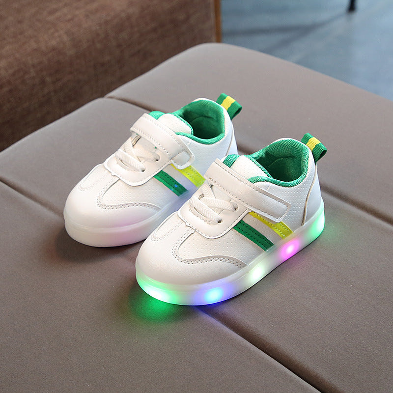 Kimmy White LED Sneakers Shoes - Mubimart -  