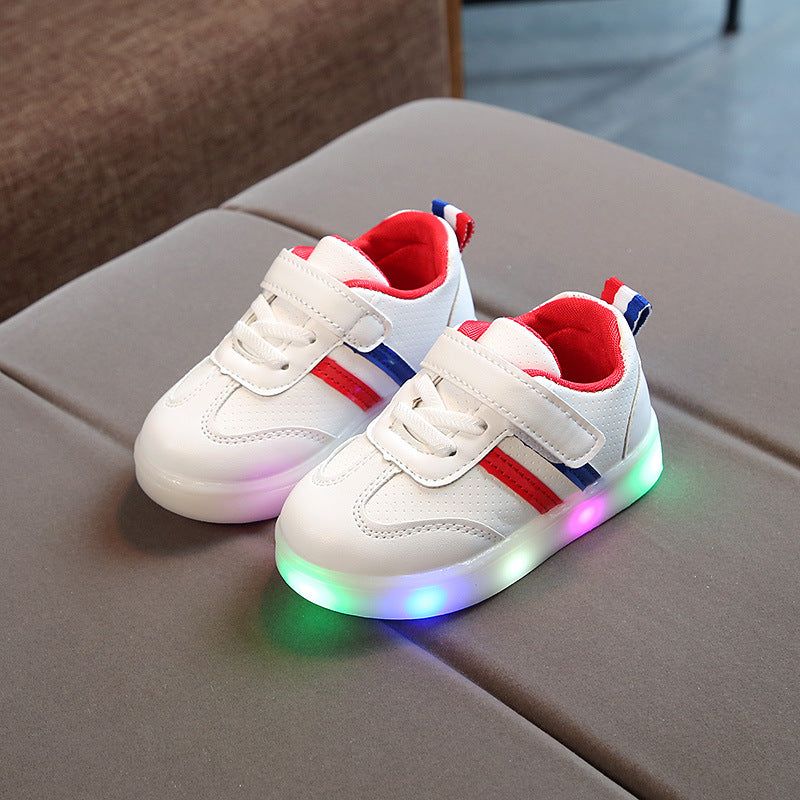 Kimmy White LED Sneakers Shoes - Mubimart -  