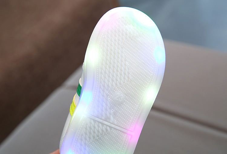 Kimmy White LED Sneakers Shoes - Mubimart -  