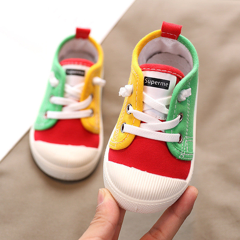 Kindergarten Indoor Shoes Baby Cloth Shoes Children Canvas Shoes - Mubimart -  