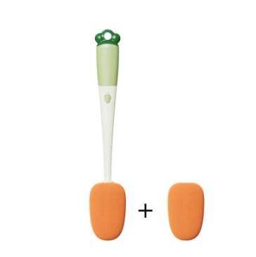 Kitchen 3 In 1 Multifunctional Cleaning Cup Washer Brush Long Handle Carrot Water Bottle Cleaning Brush - Mubimart