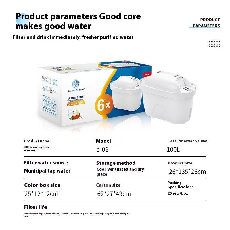 Kitchen Activated Carbon Filter Element Household Water Purifier Filter Water Filter Pitcher Filter Element - Mubimart