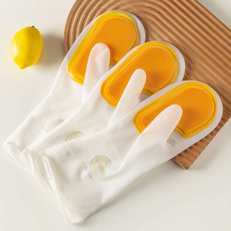 Kitchen Cleaning Dishwashing Silicone Gloves - Mubimart -  