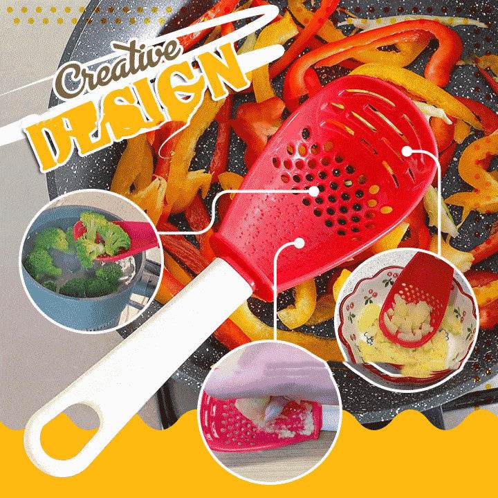 Kitchen Cooking Spoon Grinding Mash Colander Drain Spoon - Mubimart