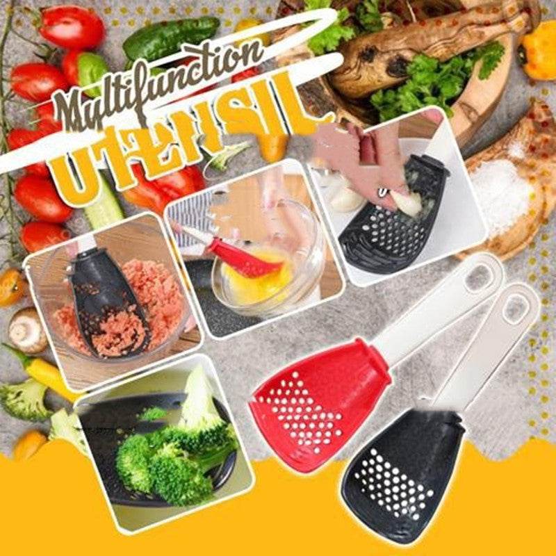 Kitchen Cooking Spoon Grinding Mash Colander Drain Spoon - Mubimart