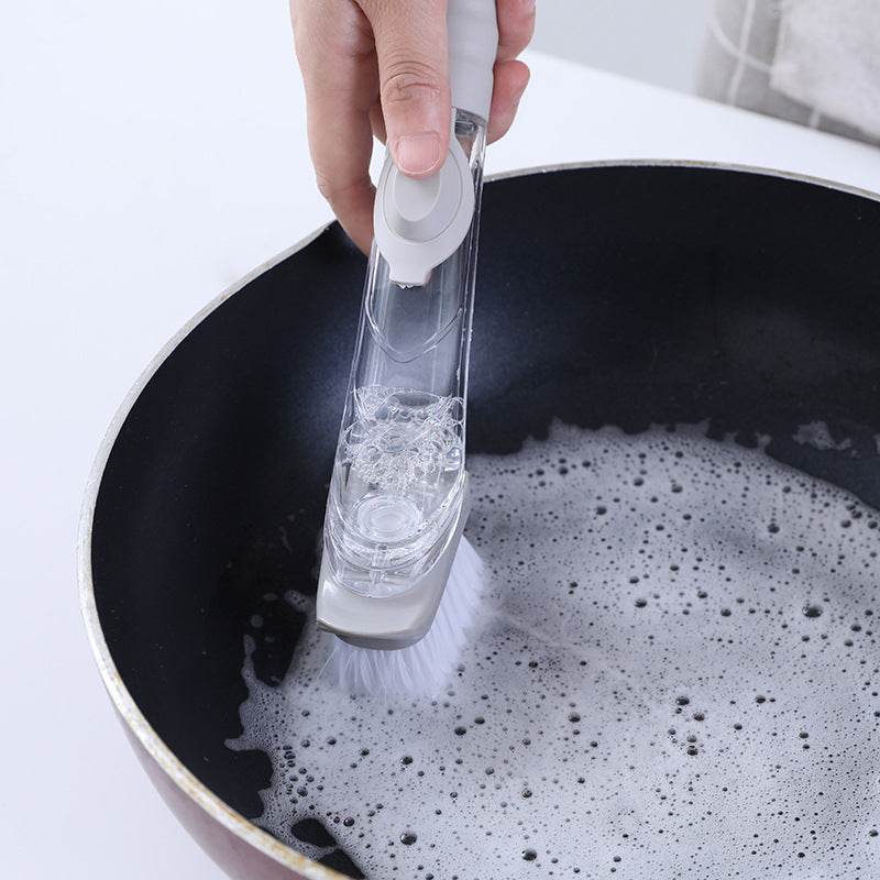 Kitchen Dish Brush Hydraulic Brush Automatic Liquid Adding Type - Mubimart