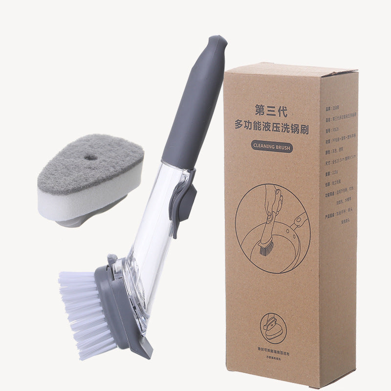 Kitchen Dish Brush Hydraulic Brush Automatic Liquid Adding Type - Mubimart -  