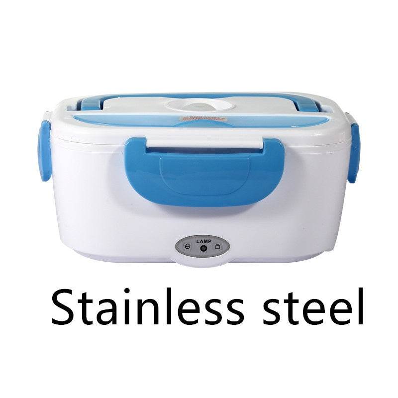 Kitchen Electric Heated Lunch Box Stainless Steel School Car Picnic Food Heating Heater Food Warmer Container - Mubimart