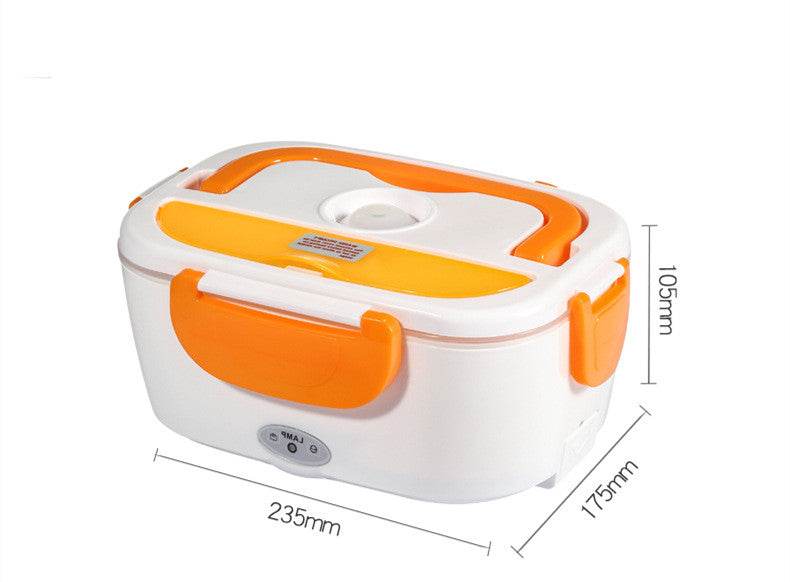 Kitchen Electric Heated Lunch Box Stainless Steel School Car Picnic Food Heating Heater Food Warmer Container - Mubimart