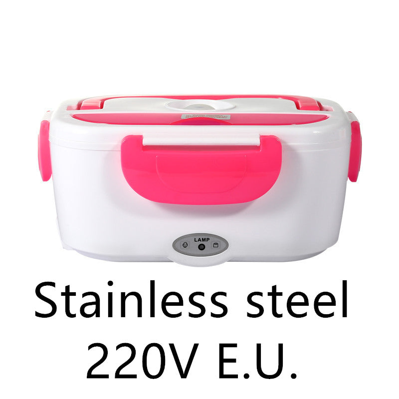 Kitchen Electric Heated Lunch Box Stainless Steel School Car Picnic Food Heating Heater Food Warmer Container - Mubimart -  