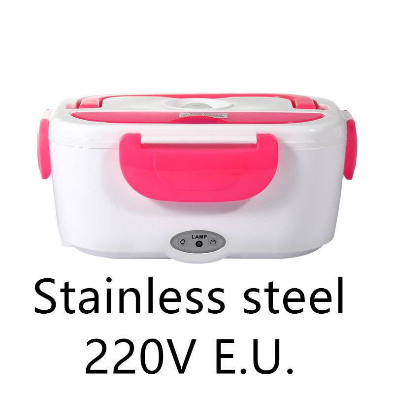 Kitchen Electric Heated Lunch Box Stainless Steel School Car Picnic Food Heating Heater Food Warmer Container - Mubimart