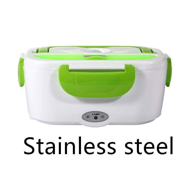 Kitchen Electric Heated Lunch Box Stainless Steel School Car Picnic Food Heating Heater Food Warmer Container - Mubimart -  