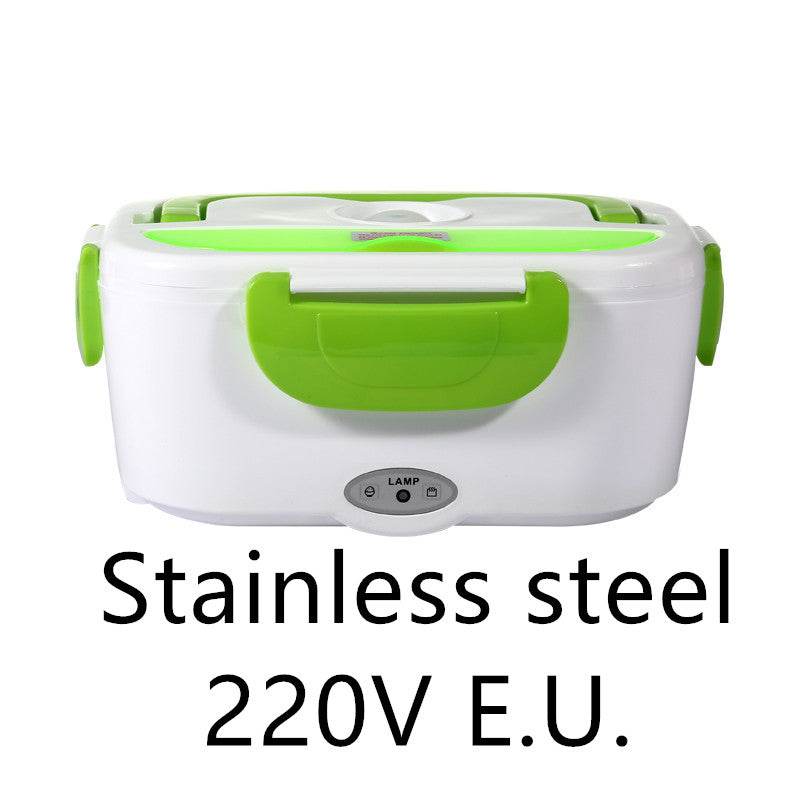 Kitchen Electric Heated Lunch Box Stainless Steel School Car Picnic Food Heating Heater Food Warmer Container - Mubimart