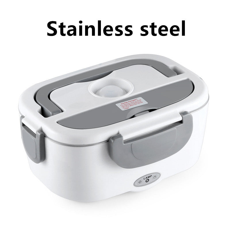 Kitchen Electric Heated Lunch Box Stainless Steel School Car Picnic Food Heating Heater Food Warmer Container - Mubimart -  