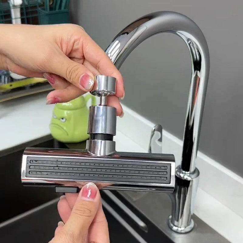Kitchen Faucet Waterfall Outlet Splash Proof Universal Rotating Bubbler Multifunctional Water Nozzle Extension Kitchen Gadgets - Mubimart