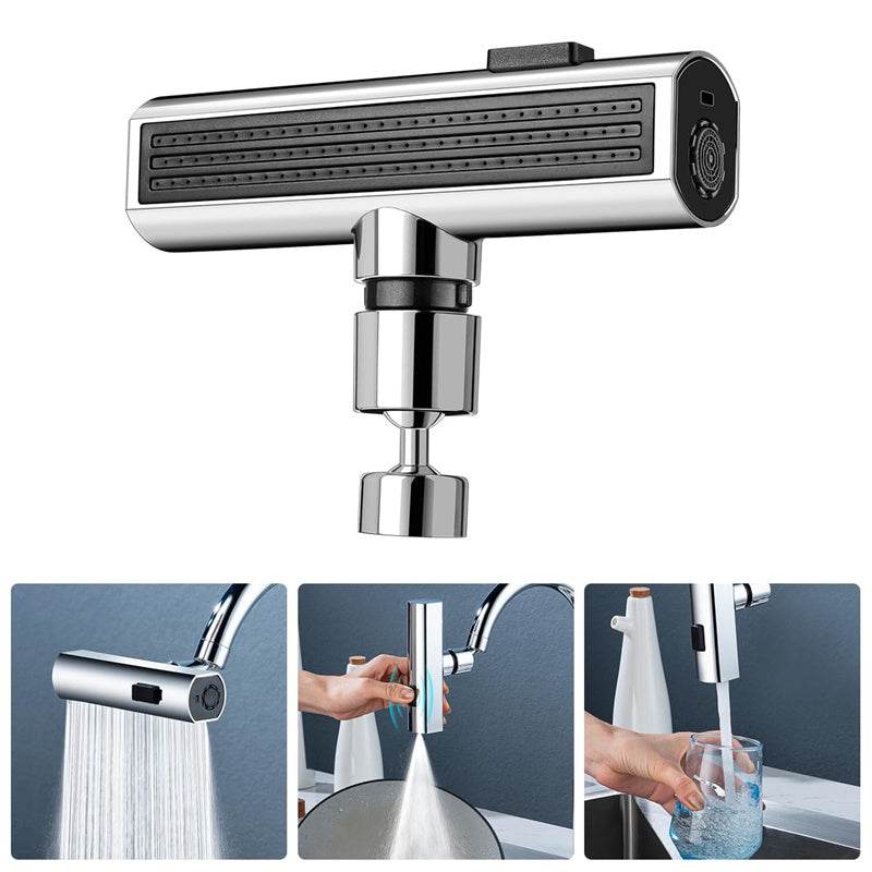 Kitchen Faucet Waterfall Outlet Splash Proof Universal Rotating Bubbler Multifunctional Water Nozzle Extension Kitchen Gadgets - Mubimart