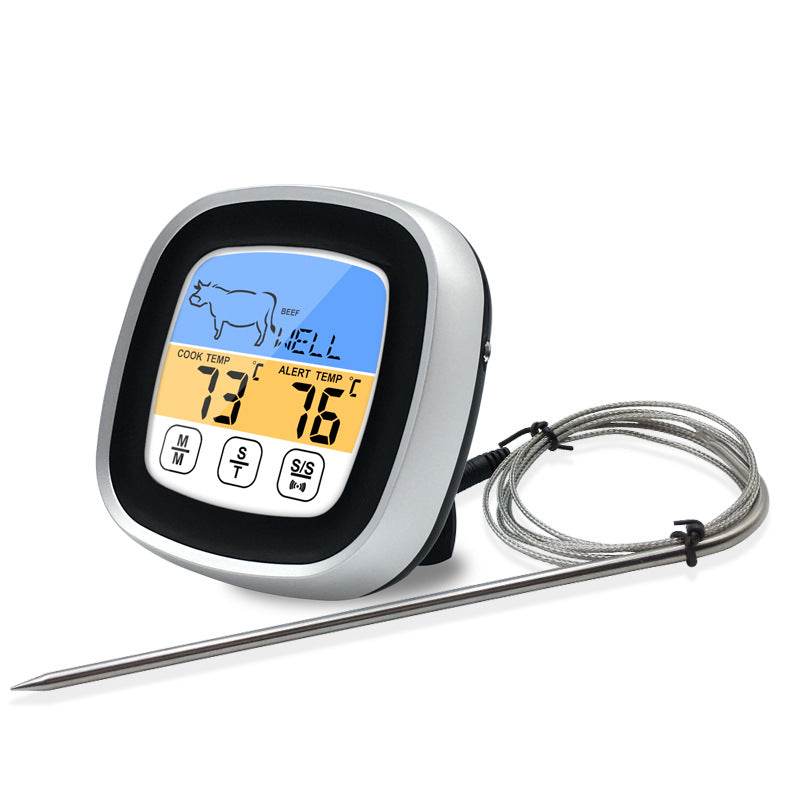 Kitchen Food Digital Display Touch Thermometer Outdoor Barbecue Thermometer - Mubimart