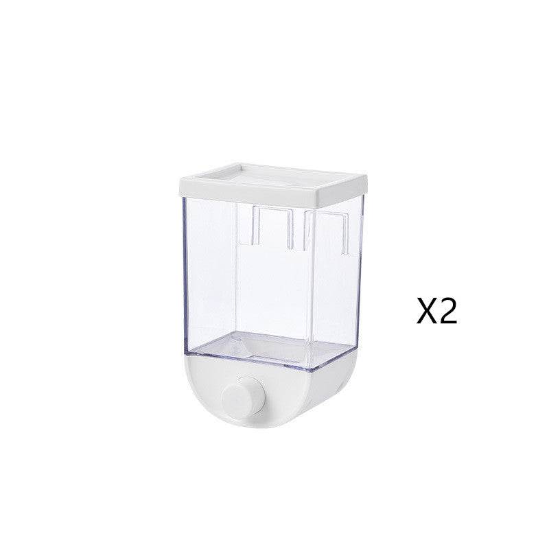 Kitchen Food Storage Easy Press Container Cereal Dispenser Wall Mounted Food Storage Box - Mubimart