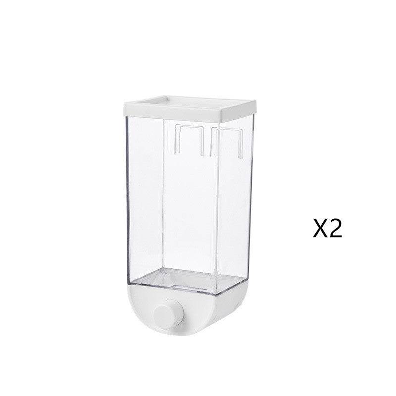 Kitchen Food Storage Easy Press Container Cereal Dispenser Wall Mounted Food Storage Box - Mubimart