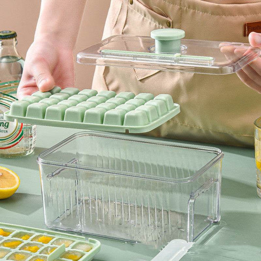 Kitchen Ice Cube Tray Press Type Ice Ball Maker Fast Press Silicone Food Grade Ice Mould Bucket For Whiskey Iced Coffee - Mubimart