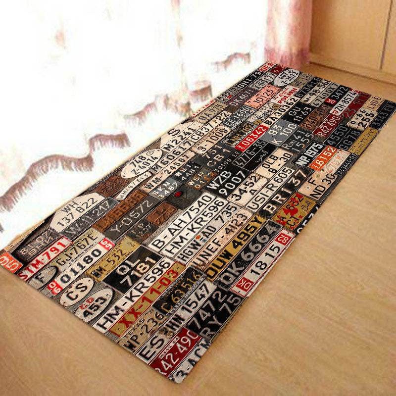 Kitchen Mat Bedroom Living Room Carpet Entrance Doormat Home Hallway Balcony Floor Mat Wood Pattern Bathroom Anti-Slip Long Rug - Mubimart