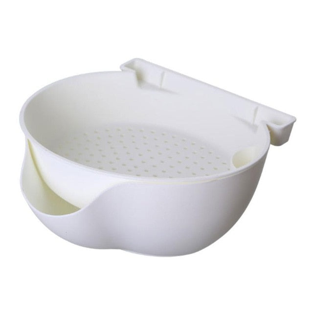 Kitchen Organizer Drain Basket Double Layer Plastic - Mubimart -  