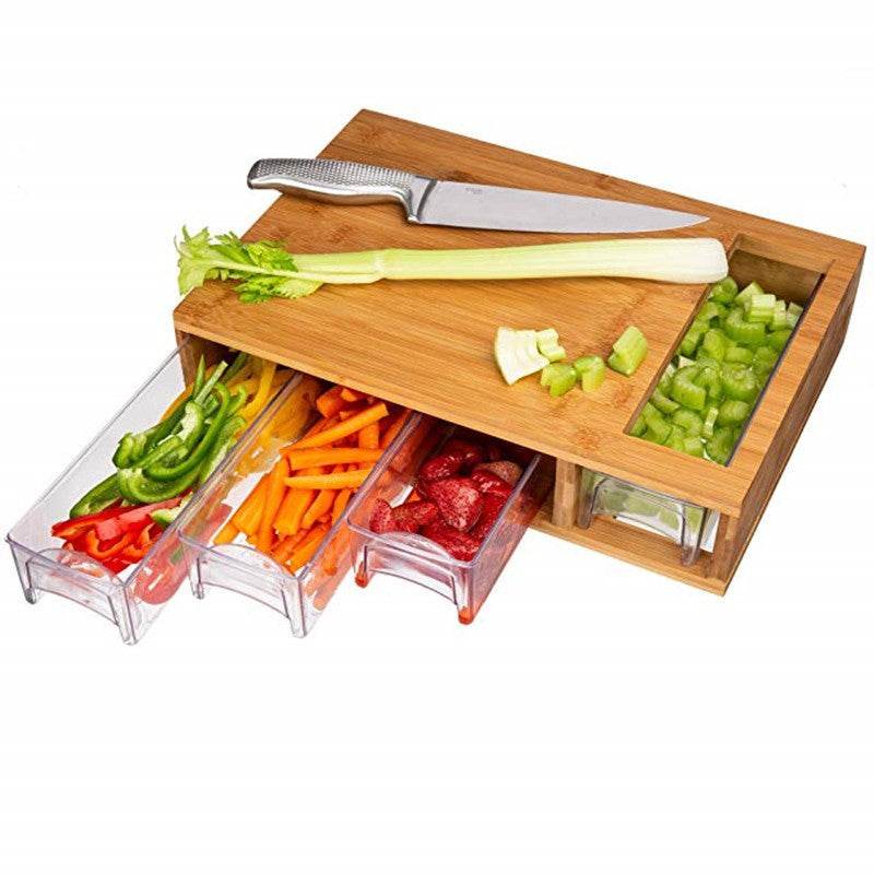 Kitchen Rectangular Large Drawer Type Cutting Board - Mubimart