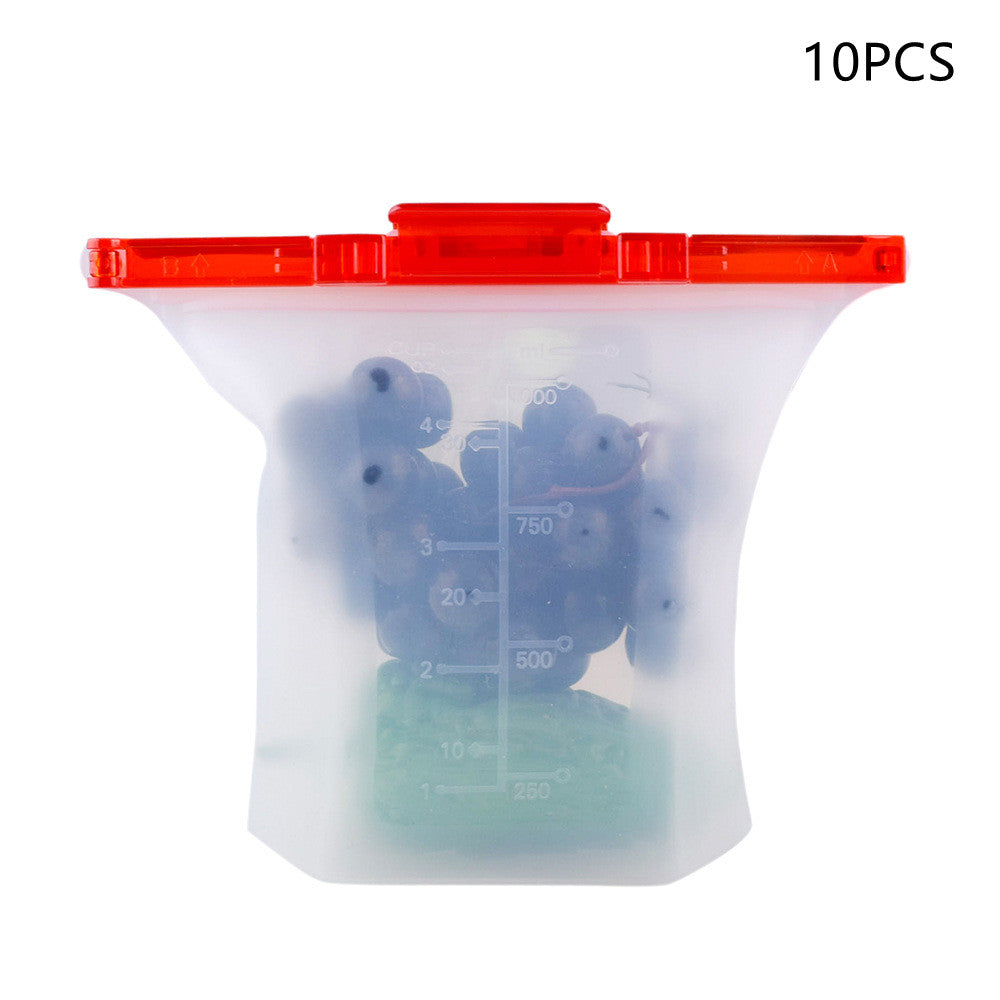 Kitchen Refrigerator Silicone Food Storage Bag - Mubimart -  