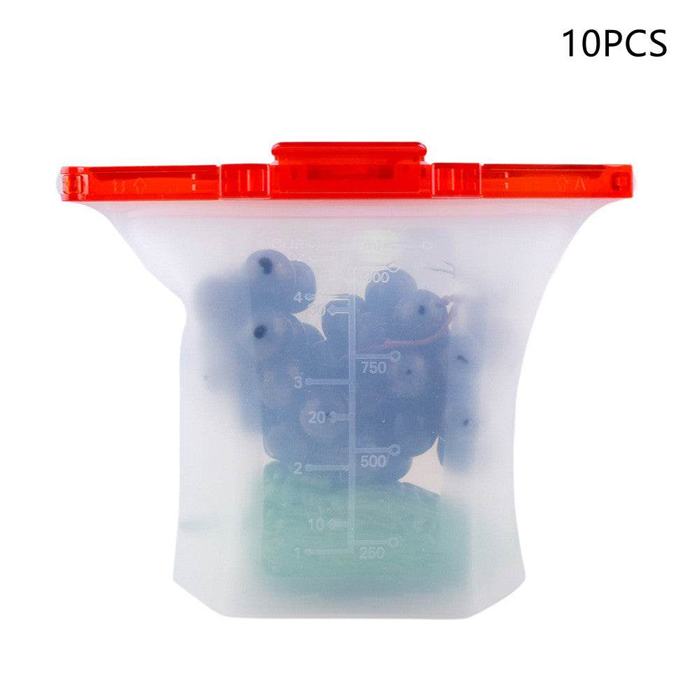 Kitchen Refrigerator Silicone Food Storage Bag - Mubimart
