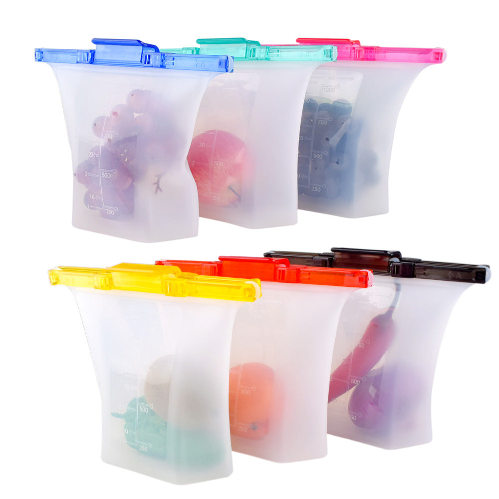 Kitchen Refrigerator Silicone Food Storage Bag - Mubimart -  