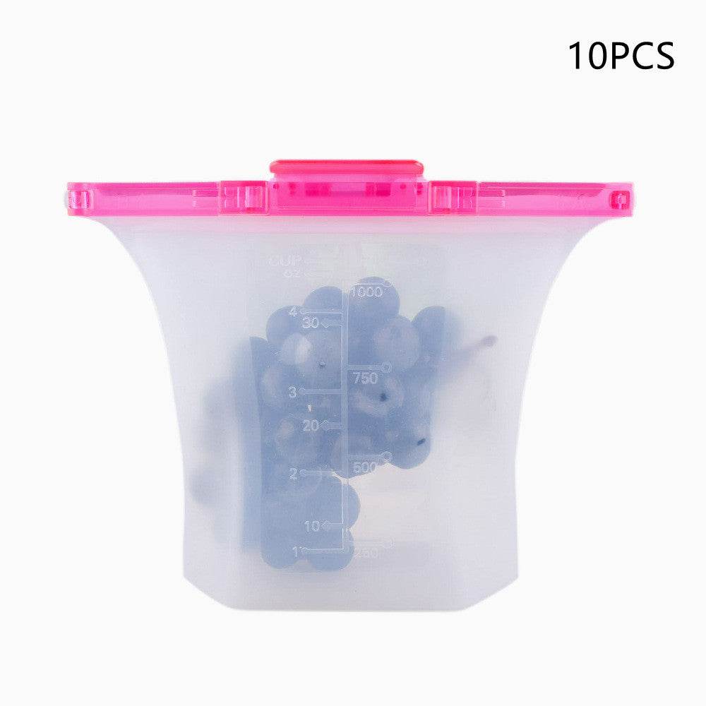 Kitchen Refrigerator Silicone Food Storage Bag - Mubimart