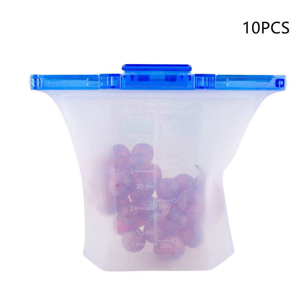 Kitchen Refrigerator Silicone Food Storage Bag - Mubimart -  