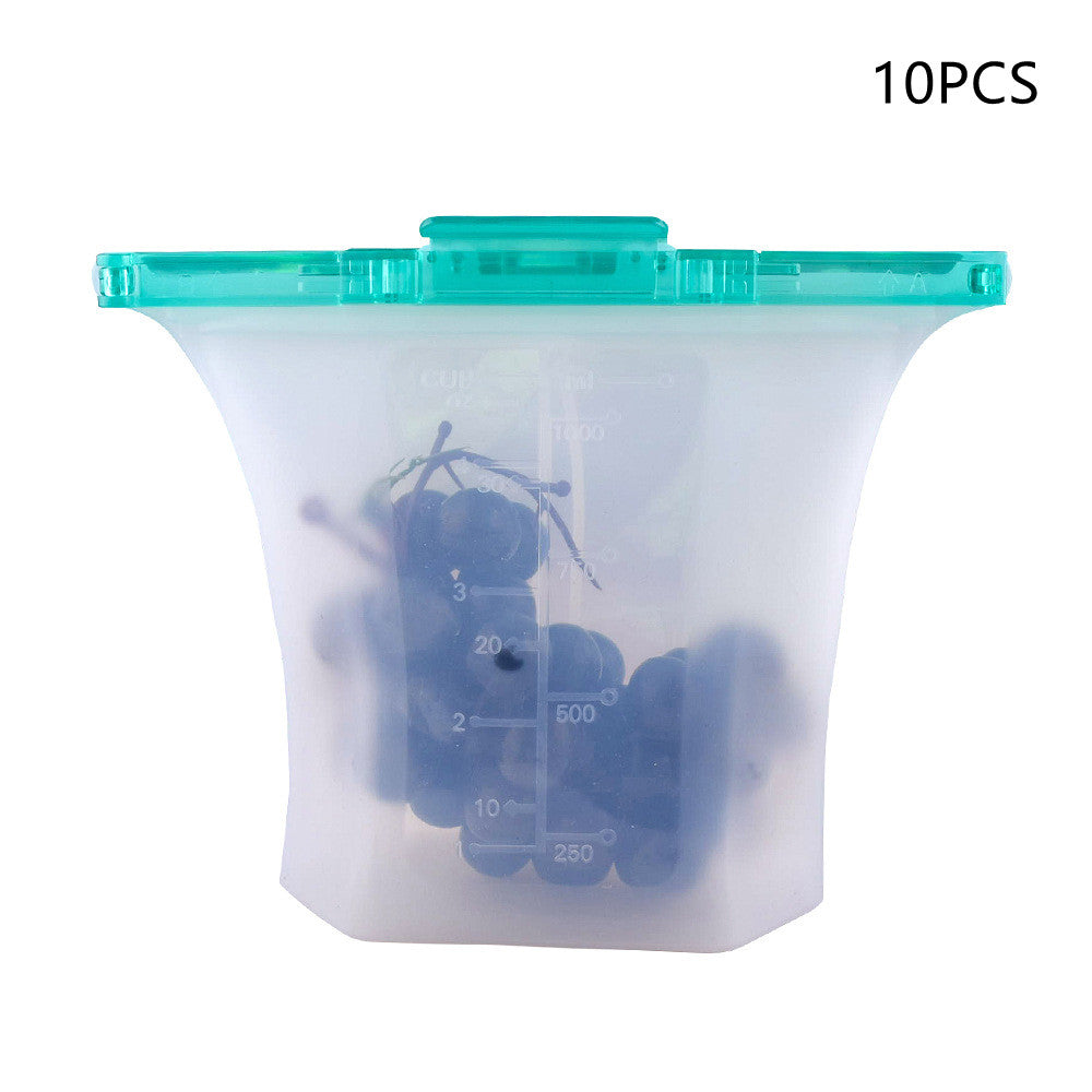 Kitchen Refrigerator Silicone Food Storage Bag - Mubimart -  