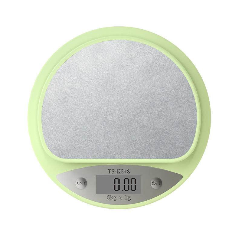 Kitchen Scale 5kg Weight Grams Digital Balance Precision Accurate Green Electronic LCD Food Baking Portable Scale - Mubimart