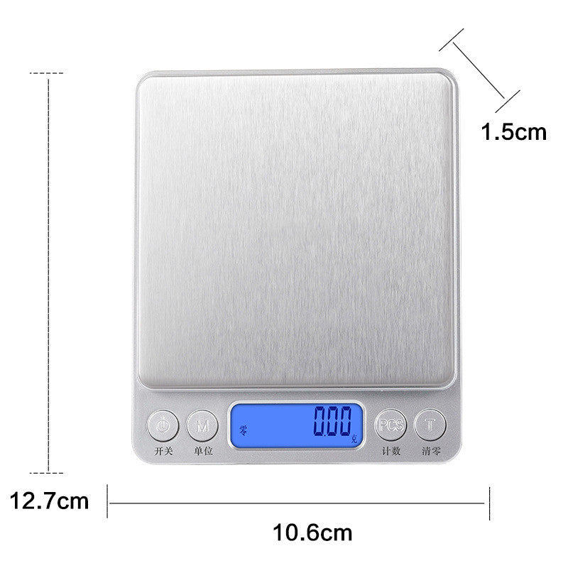 Kitchen Scale Cross-border Baking Electronic Scale High Precision 0.01g Scale Household Stainless Steel Food Scale Coffee Scale Manufacturer - Mubimart -  