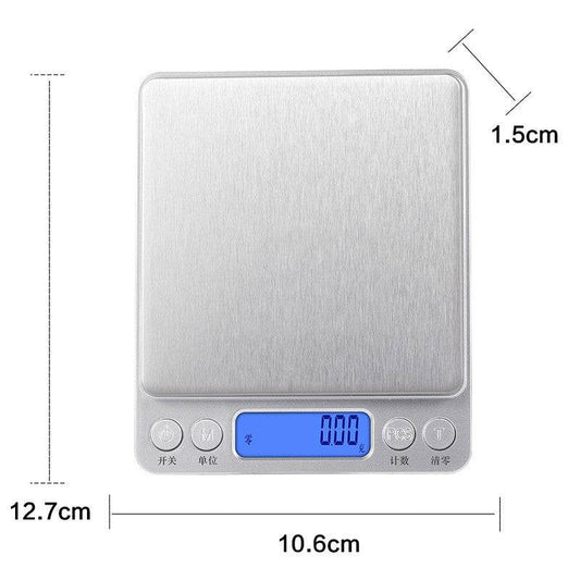 Kitchen Scale Cross-border Baking Electronic Scale High Precision 0.01g Scale Household Stainless Steel Food Scale Coffee Scale Manufacturer - Mubimart