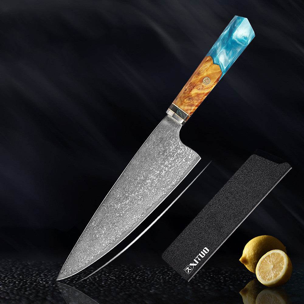Kitchen Set Knife Damascus Steel Kitchen Knife Kitchen Knife Chef Knife Santoku Knife Japanese Knife Kitchen Tool - Mubimart