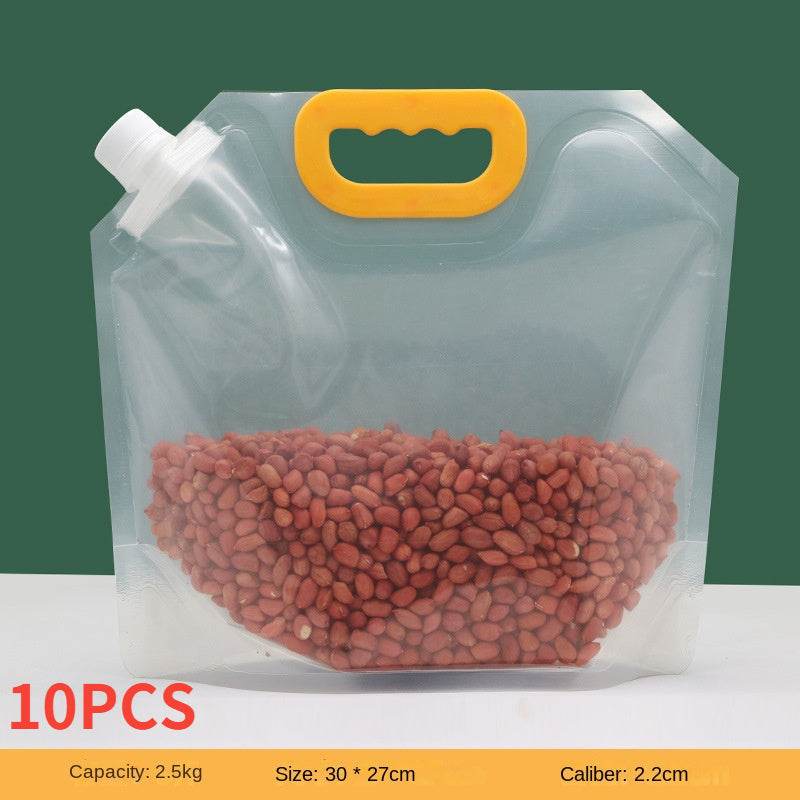 Kitchen Storage Bag Grain Moisture-proof Sealed Bag Insect-proof Transparent Portable Food-grade Transparent Storage Bag - Mubimart