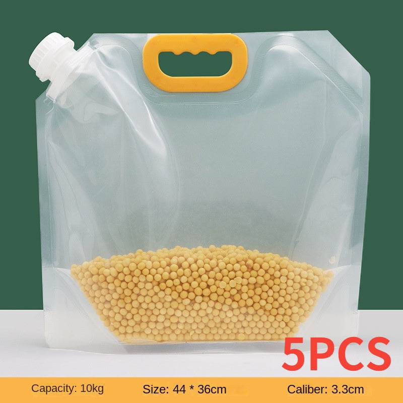 Kitchen Storage Bag Grain Moisture-proof Sealed Bag Insect-proof Transparent Portable Food-grade Transparent Storage Bag - Mubimart