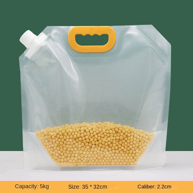 Kitchen Storage Bag Grain Moisture-proof Sealed Bag Insect-proof Transparent Portable Food-grade Transparent Storage Bag - Mubimart