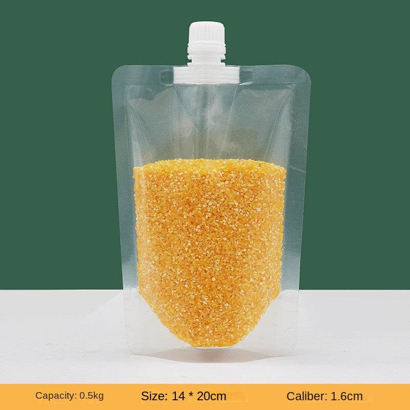 Kitchen Storage Bag Grain Moisture-proof Sealed Bag Insect-proof Transparent Portable Food-grade Transparent Storage Bag - Mubimart